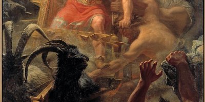 Thor fight the giants. Painting by Mårten Eskil Winge, 1872. Collection: Nationalmuseum, Stockholm, Sweden. Source: Wikipedia