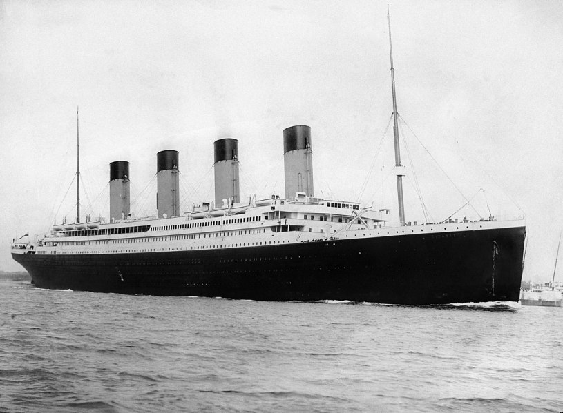 The Titanic departing Southampton on its maiden voyage, April 10th 1912. Source: Wikipedia