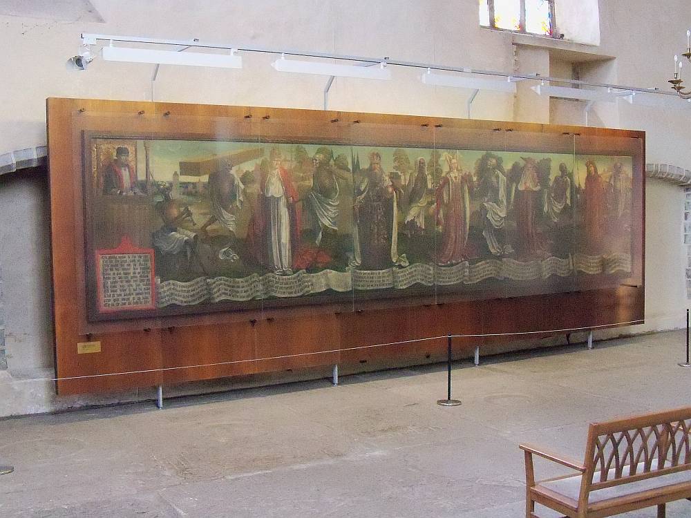 The Danse Macabre painting, Tallin.
