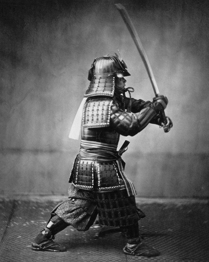 Samurai picture. Picture taken by Felice Beato. Circa 1860-70